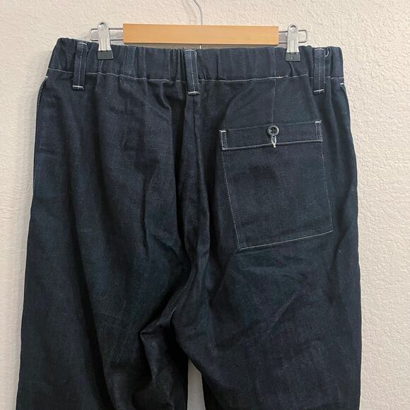 Evan Kinori Denim Elastic Pant Mens M 35x26 Organic Cotton Japanese Made in USA - Picture 8 of 15